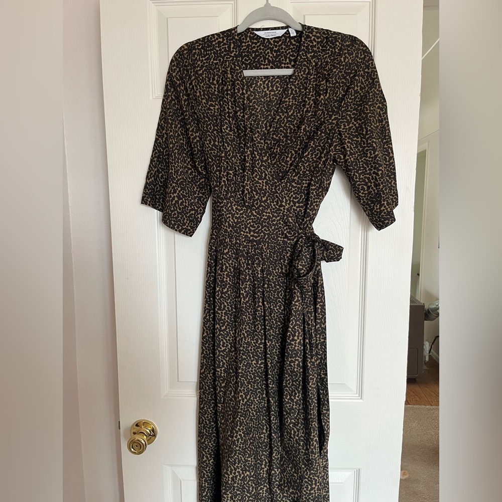 & Other Stories Leopard Print Wrap Dress